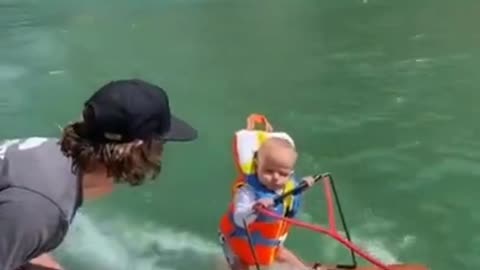 Cute baby making everyone laugh !