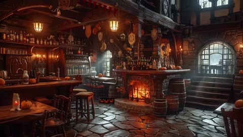 Medieval Pub Halloween Atmosphere - Medieval Music by the Fireside