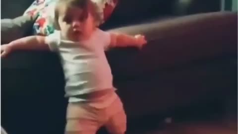 Little boy funny dance