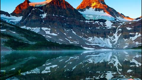 The beauty of the clear water of the lake is rarely seen