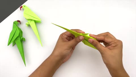 How To Make Paper Parrot - Origami Paper Parrot - How to make paper bird - Paper Craft - paper bird_