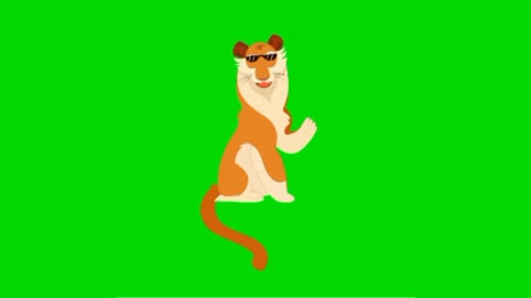 Lion hello greens screen video