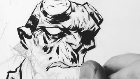 hellboy inking video