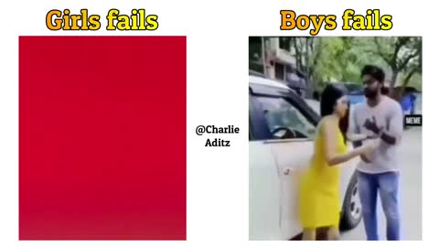 Girls Fails Vs Boys Fails !! Memes #viralmemes #mems