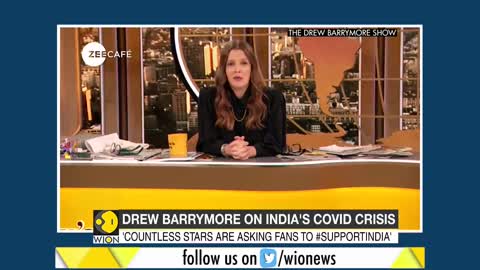 Corono virus : actress drew barrymore on India's covid crisis