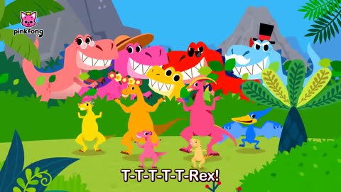 ANKYLOSAURUS AND TYRANNOSAURUS REX ! PINKFONG ! DINOSAURS SONGS FOR KIDS ! PINKFONG BABY SHARK !!!!