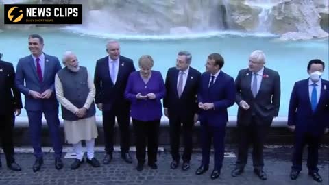 G20 Leaders Toss Coins Into Trevi Fountain