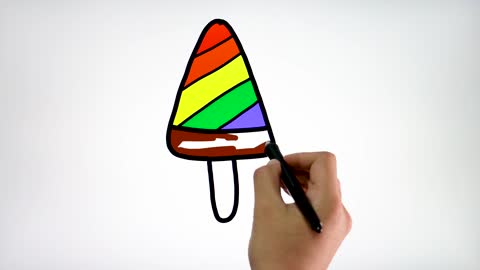 Drawing and Coloring for Kids - How to Draw Ice Cream 03