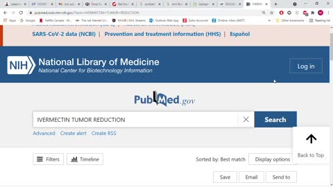 NIH - PUB MED.GOV -- "IVERMECTIN" CANCER TUMOR REDUCTION