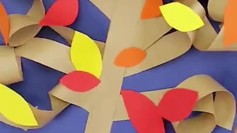 DIY paper crafts for kids - simple tree and snail