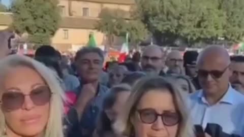 Protesta a Roma del 20 novembre 2021 - Messaggio muto subliminale