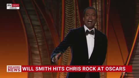 Will Smith attacks Chris Rock live at the Oscars after joking about his wife