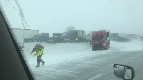 I-80 Tractor Trailer Pile Up