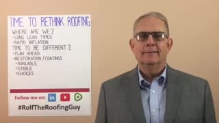 Is it time to rethink Roofing? With #RolfTheRoofingGuy