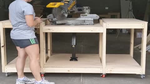 DIY Workbench With Hideaway Miter Saw - Woodworking Hunter