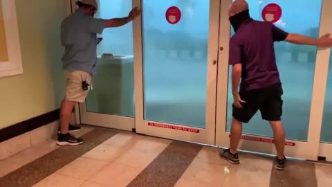 Severe Thunderstorm Pushes Door Open At Pensacola Beach