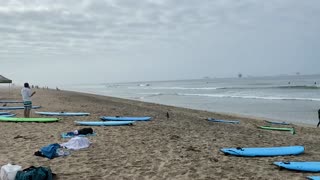 Anchored seas of container ships off California