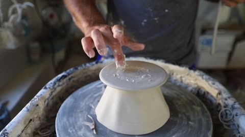 MAKING A CERAMIC COFFEE POUR OVER - the ENTIRE Pottery Process - ASMR edition