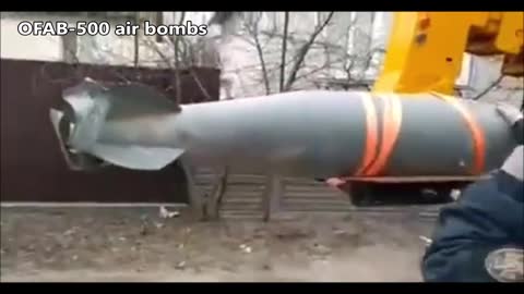 Russian OFAB-500 Air Bombs Removed From A Residential Street In Ukraine, Chernihiv.