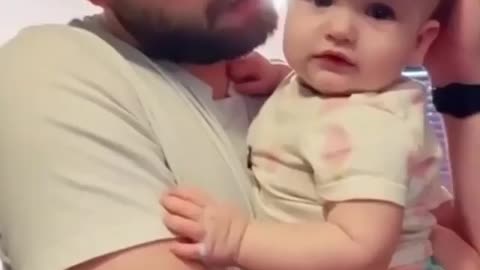 Dad did a cute prank on baby