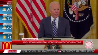 Biden Mandates COVID Vaccine for All Federal Workers