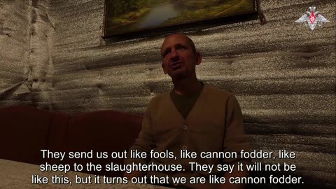 A captured Ukrainian military man talks about the state of affairs in the Ukrainian