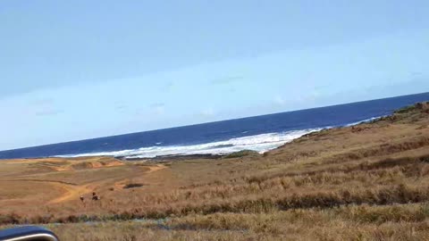 Driving to Papakolea Green Sand Beach