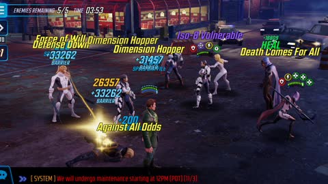 MARVEL STRIKE FORCE: 246k Kestrel vs 219k Cloak & Dagger in arena "We Are Comics"