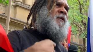 Australia: aboriginal leader speaks at neutrality rally Oct. 22 2022