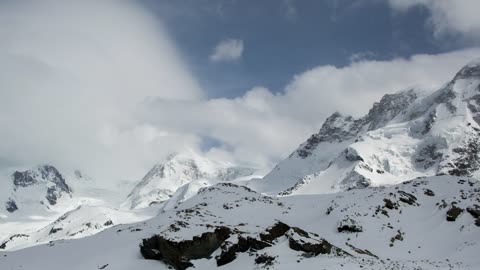 Snow mountains nature