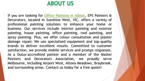 If you are looking for Office Painting in Albion