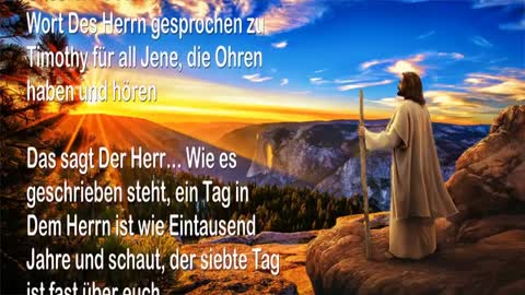 Der siebte Tag kommt, der Sabbat... 1'000 Jahre Ruhe & Frieden 🎺 Die Trompete Gottes