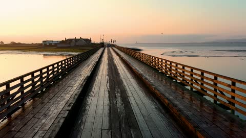 Cinematic beautiful view in the evening