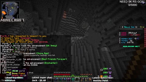 Minecraft Live Stream Public Smp Java+Bedrock 24/7 Join.SMP With Icky Yt