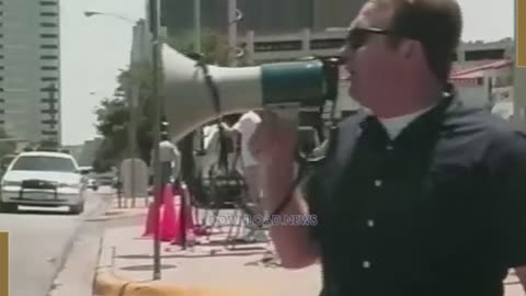 Alex Jones Bullhorns Bohemian Grove Member George Bush At The Governors Mansion In Texas - 2000