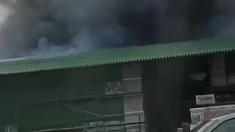 Warehouse in Moscow is On Fire