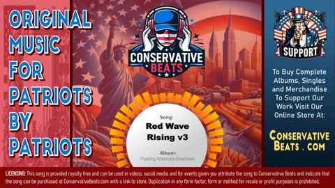 Conservative Beats - Album: Praising America's Greatness - Single: Red Wave Rising ( Version 3 )