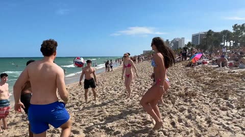 🇺🇸 Beautiful day at Miami beach walk beach walk 1080P🌴