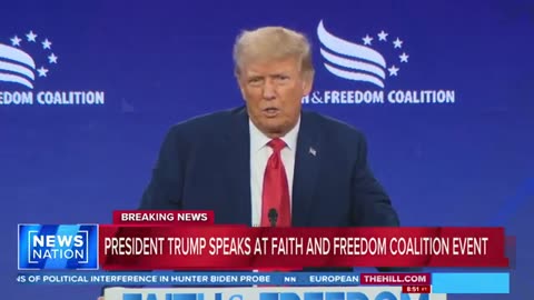 Trump speaks about 2024, Russia at faith and freedom