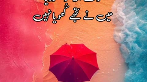 Tu ne mujy khoh diya. . . urdu poetry shayari states