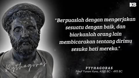 Kata bijak || Pythagoras yang mengubah hidup, ucapan terbaik pythagoras