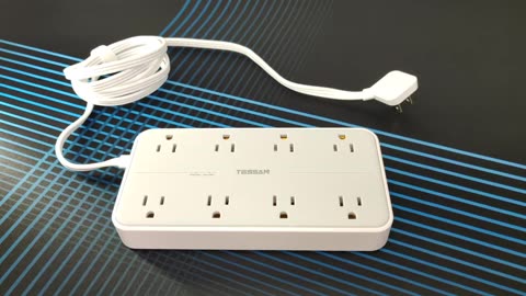 TESSAN Flat Plug, Power Strip Surge Protector