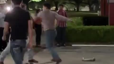 Fight breaks out