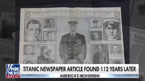 Titanic newspaper article found 112 years later