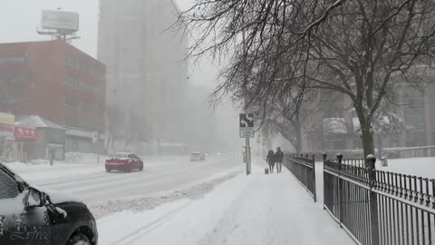 Winter Snow Storm in Toronto CANADA