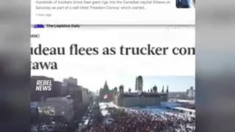 Trudeau & media say Truckers Freedom Rally is a 'fringe minority' - compilation