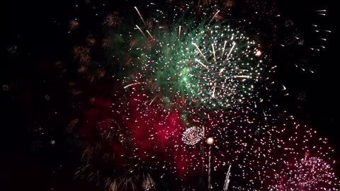 Slow mo firework display