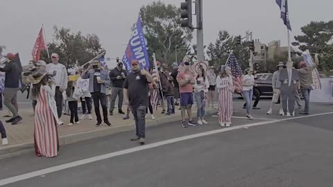 Trump supporters rally in Newport Beach, California