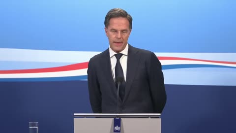 Integrale persconferentie van MP Mark Rutte na de ministerraad van 14 juli 2023.