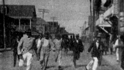 War Correspondents, Key West, Florida (1898 Original Black & White Film)